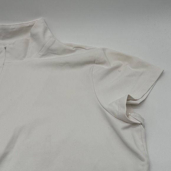 Tommy Bahama IslandZone White Golf Polo Shirt Women's L Quarter Zip Short Sleeve - Picture 3 of 9